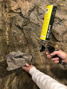 Pur Black Foam used to fill large crevices